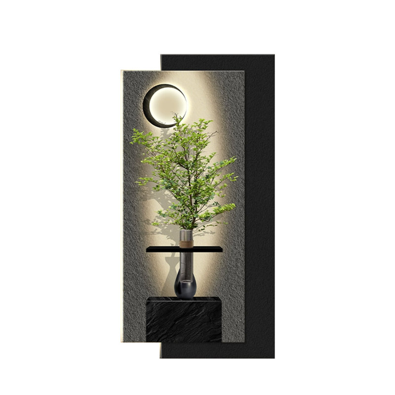 White,Black + Rectangular Sandstone Wall art, 31.5" H x 15.75" W
