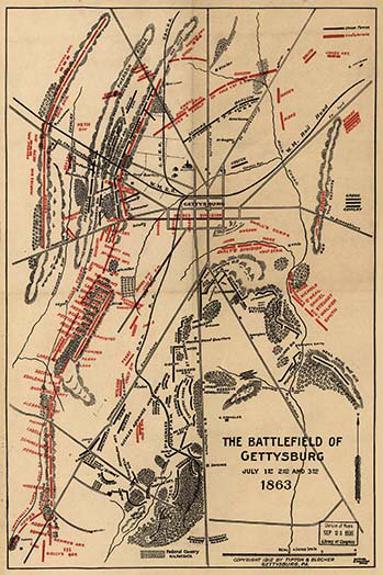 « bataille of gettysburg », impression