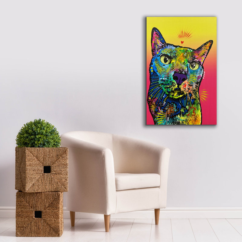 «Goof Ball» par Dean Russo, art mural sur toile, 26 po x 40 po, H 40 po x l 26 po x P 1,5 po