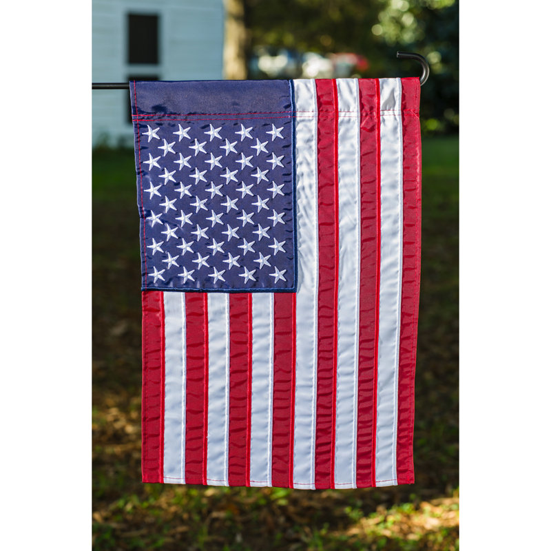 Drapeau de jardin américain en nylon à 2 côtés, H 18 po x l 12,5 po