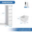 Classeur vertical en métal verrouillable à 5 tiroirs Abheek Makeace, 38,6 cm (15,2 po) de largeur – Rangement robuste pour bureau à domicile, format A4/Lettre/Légal/F4-149408578-168088240