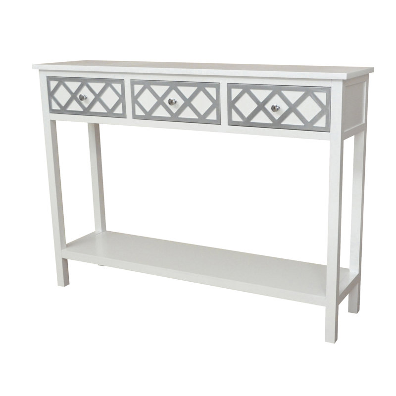 Table Console treillis, Crème