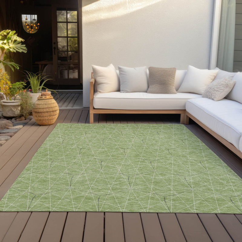 Tapis vert intérieur / extérieur Alina , 10 pi x 14 pi