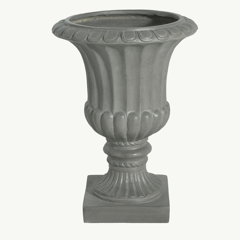 Urne de jardin pour l'extérieur, gris, Gris