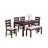 Sleek Straight Legs Dining Table - Antique Cherry Solid Wood Rectangle With Top Modern Rectangular And Long-lasting Surface