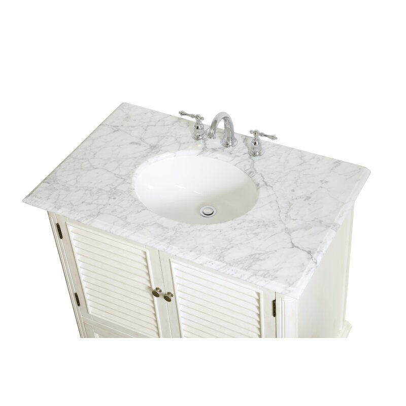 Beachcrest Home Cabott 36'' Free Standing Single Bathroom Vanity with ...