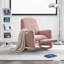 Chaise berçante en tissu avec repose-pieds réglable-1287876489