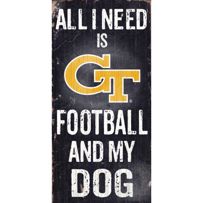 « football and my dog », plaque d’art textuel NCAA
