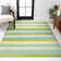 Aliyaah Gradient Ticking Striped Green/Blue Rug