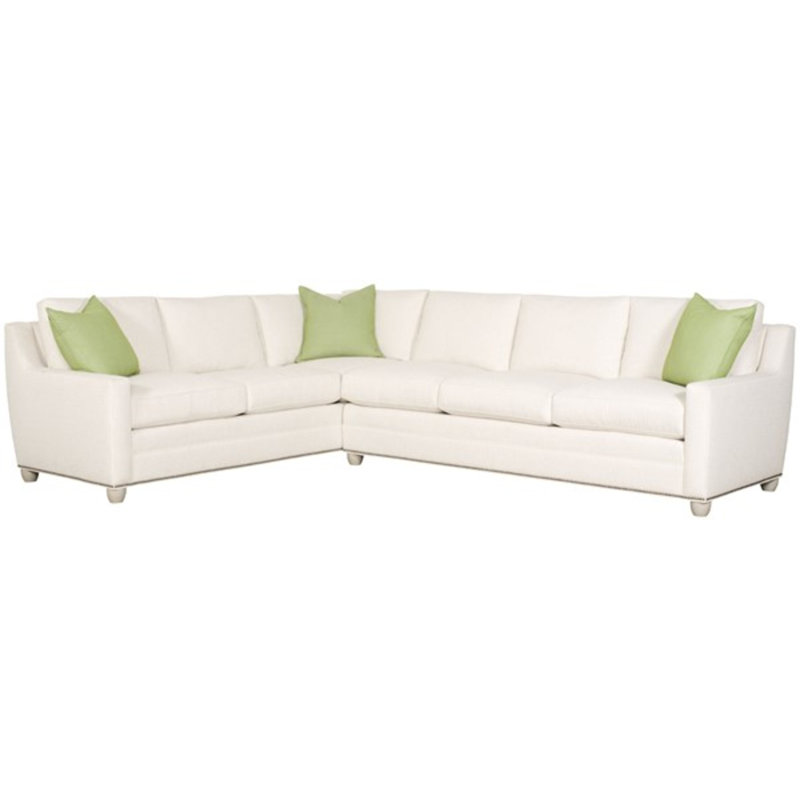 American Bungalow 2-Piece Fairgrove L-Sectional, Bennett Carolina, Casa Blanca, Yes