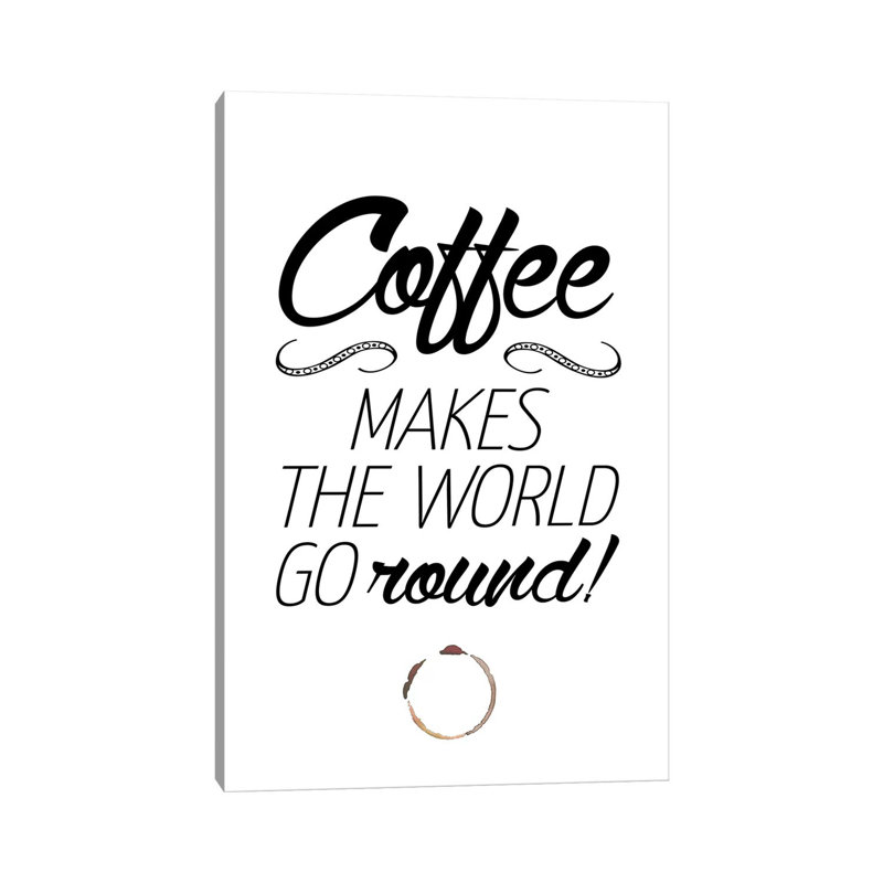 Coffee 1 Piece Wrapped Canvas Wall Art, 20.32 cm H x 30.48 cm W