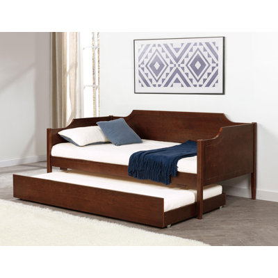Wood Twin Daybed With Trundle Cherry
