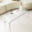 Table basse 39,25 "de long rectangulaire en acrylique avec cascade de 15 mm d'épaisseur, transparent