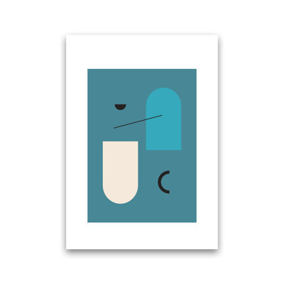 Mita Teal Abstract N4 by Pixy Paper - Print