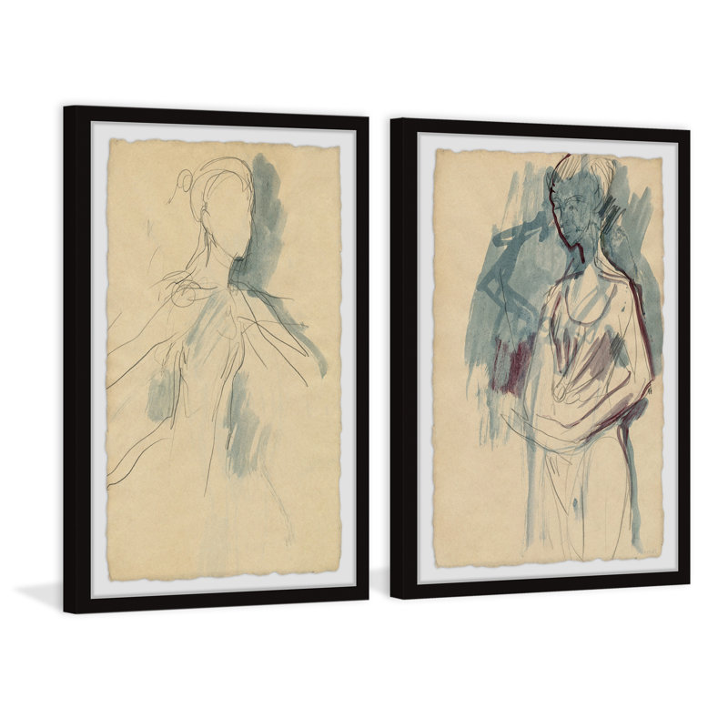 She Is Confident by Marmont Hill - 2 Piece Single Picture Frame Painting Set, 61cm H x 82cm W x 3.81cm D