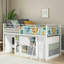 Leo Kids Metal Midsleeper Bed with Matching Bedside Table Bedroom Set