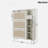 Bohemia Style Shoe Cabinet With 3 Rattan Flip Drawers, 3 Square Shelves And 1 Storage Drawer And Key Hooks-691901477