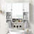 Wall Mounted Trinway Cabinet with Mirror and Towels Bar-1817868009