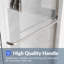 Porte de douche coulissante réglable double l 60 po x H 76 po avec verre trempé transparent de 6 mm pour la salle de bain-110089815