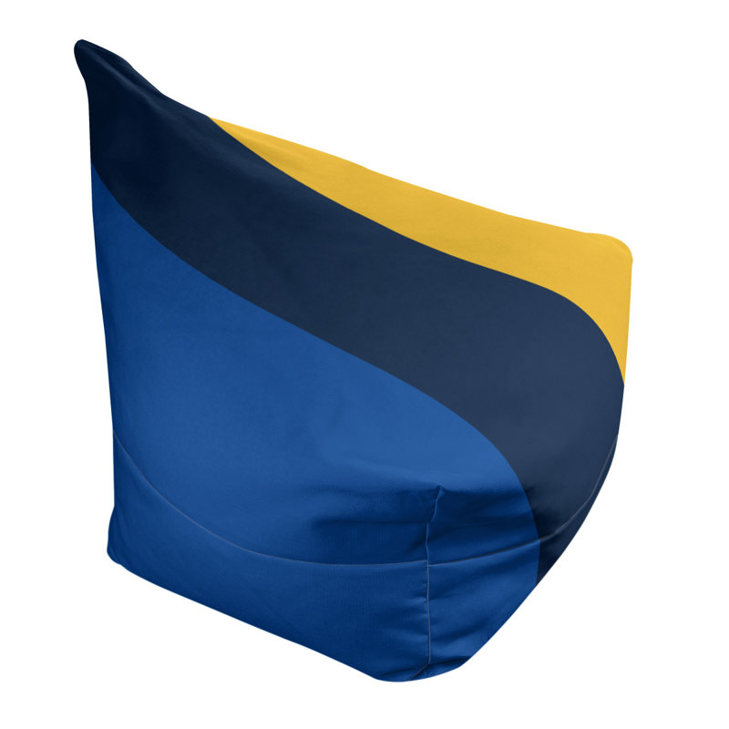 Sac de pois classique, H 30 po x l 27 po x P 27 po, Bleu royal / bleu marine / jaune beurre