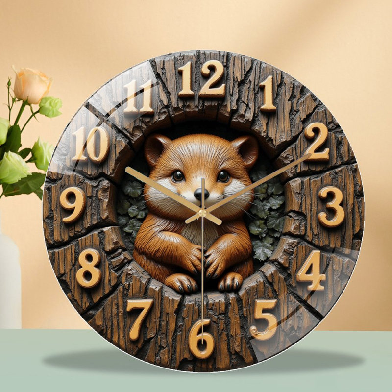 Horloge murale mignonne Fox Design