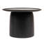 Romy Round Mango Wood Accent Table with Tapered Drum Base