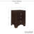 Three Drawer Bedside Table