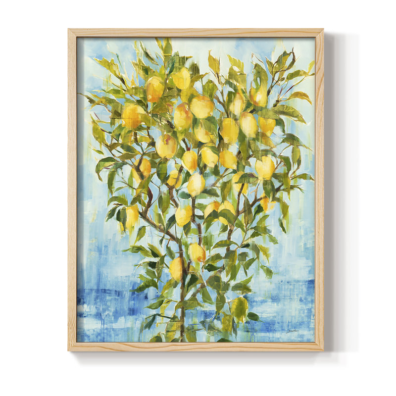 Reproduction encadrée de limonade - bois massif, Naturel, H 11 po x l 9 po