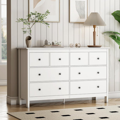 Aaditri 50.4" W 8 - Drawer Double Dresser by Ebern Designs