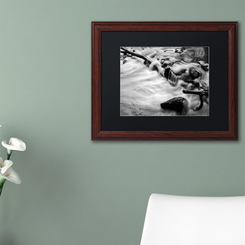 'Black River' by Joden Framed Photographic Print, 11" H x 14" W x 0.5" D, Black, Black Framed Canvas