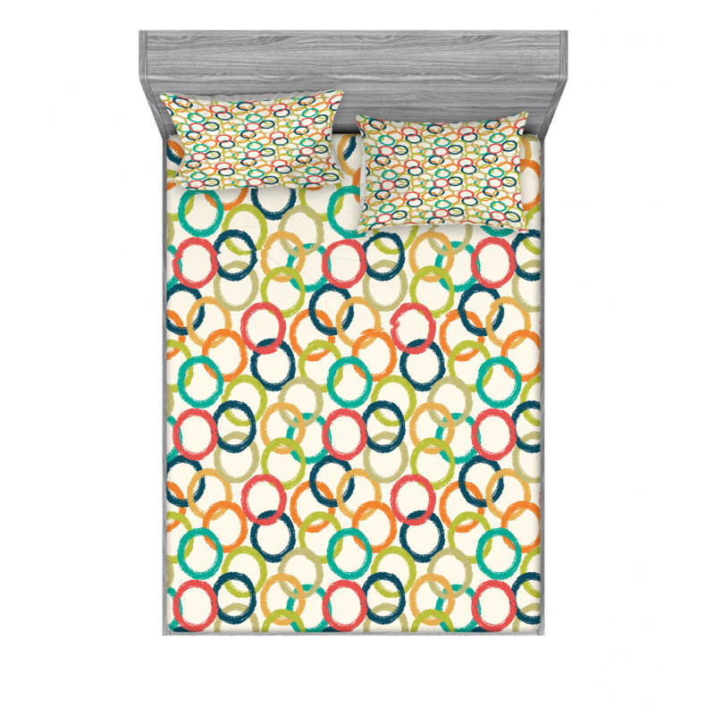 Ensemble de draps Doodle Like Big Hipster, Ensemble de drap pour grand lit avec drap-housse