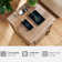 Ariellah 26'' Farmhouse End Side Table with Charging Station and Adjustable Storage Shelf