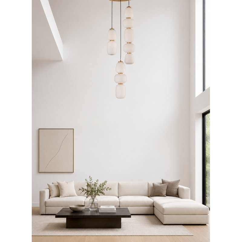 Luminaire suspendu à DEL à intensité variable 3 lumières Kace 