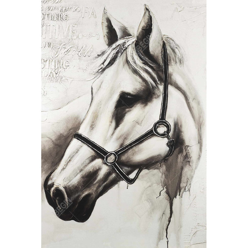 «Flicka le cheval blanc», H 36 po x l 24 po