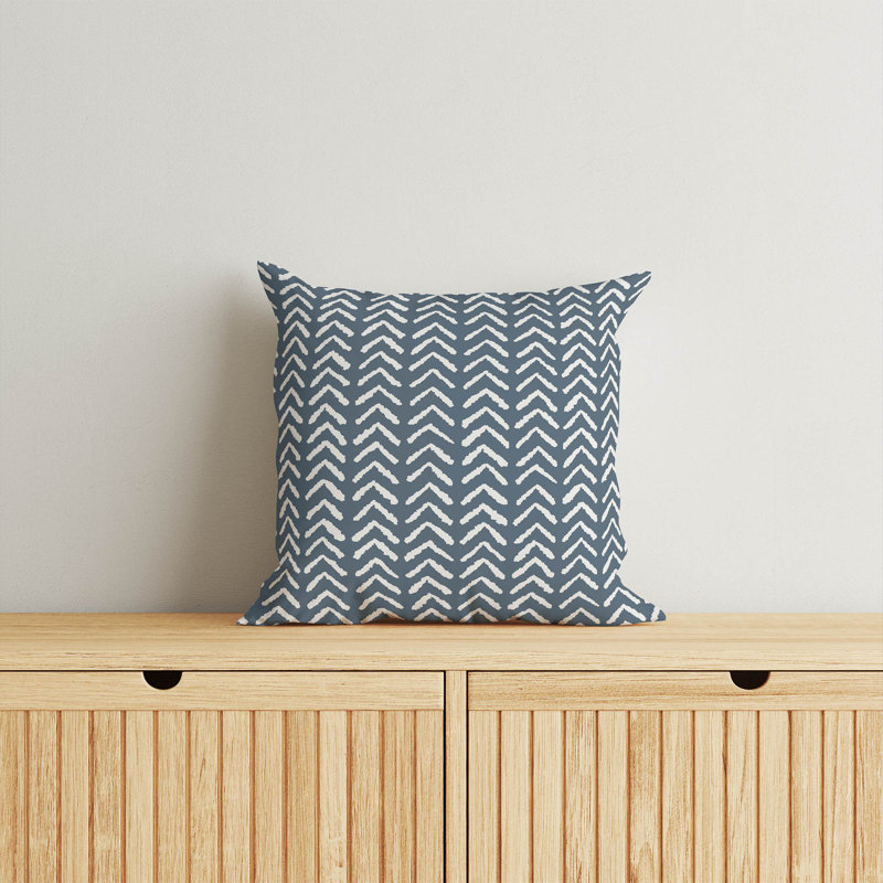 Coussin Tribe Way, Bleu, H 20 po x l 20 po
