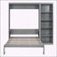 Grand lit escamotable mural avec tablettes-231557820