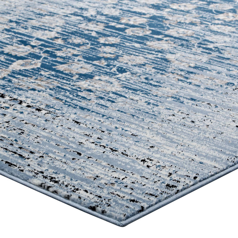 Modway Chiara Distressed Floral Lattice Contemporary Area Rug, Rectangle 5' x 8'
