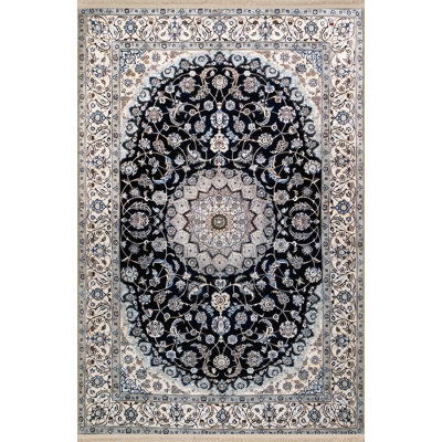Light-Toned Beige-Blue Themed Traditional Motif Ethnic Patterned Creative Vintage Decorative Rug