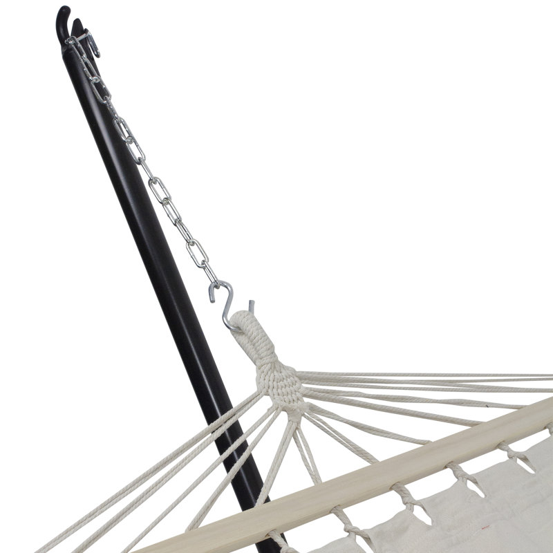 Hamac 78 po en macramé de coton beige