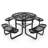Kristy Commercial Grade Expanded Mesh Metal Outdoor Picnic Table with Anchors-1289285298