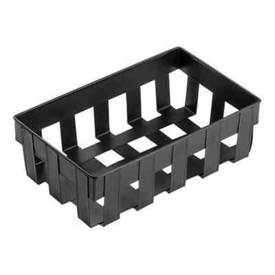 Tablecraft Forge Collection 4 1/4" Full Size Black Steel Storage Basket 11696 WS-80811696