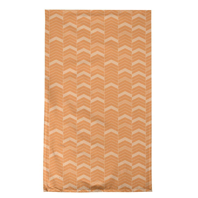 Stephenie Tea Towel Kitchen Towel, Light Orange, Cotton Twill