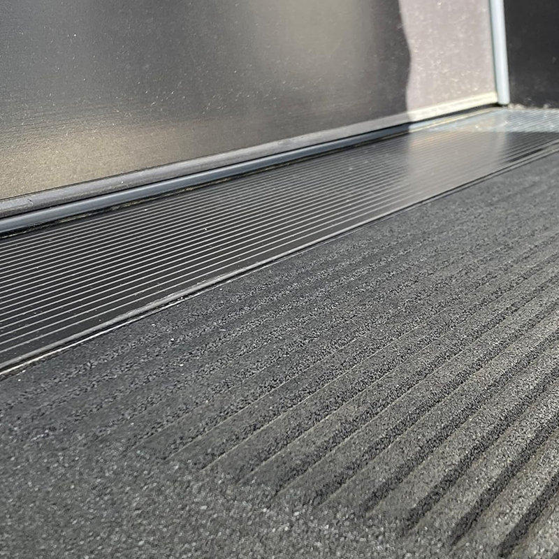 Black 2.5" Rubber Angled Entry Welcome Mat