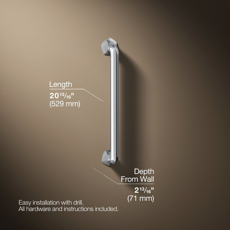 Occasion Grab Bar, 18", Polished Chrome