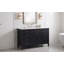 Meuble-lavabo autoportant de 122 cm (48 po) avec comptoir en composite, 6 tiroirs et 2 portes à fermeture amortie, noir-1790724781-1790724782