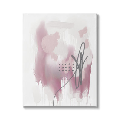 Art mural sur toile tendue surdimensionné Von Soft Pink