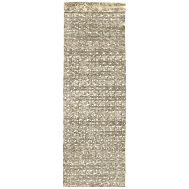 Margrethe Rectangular Natural Hide Table Runner, 95" L x 32" W, Beige