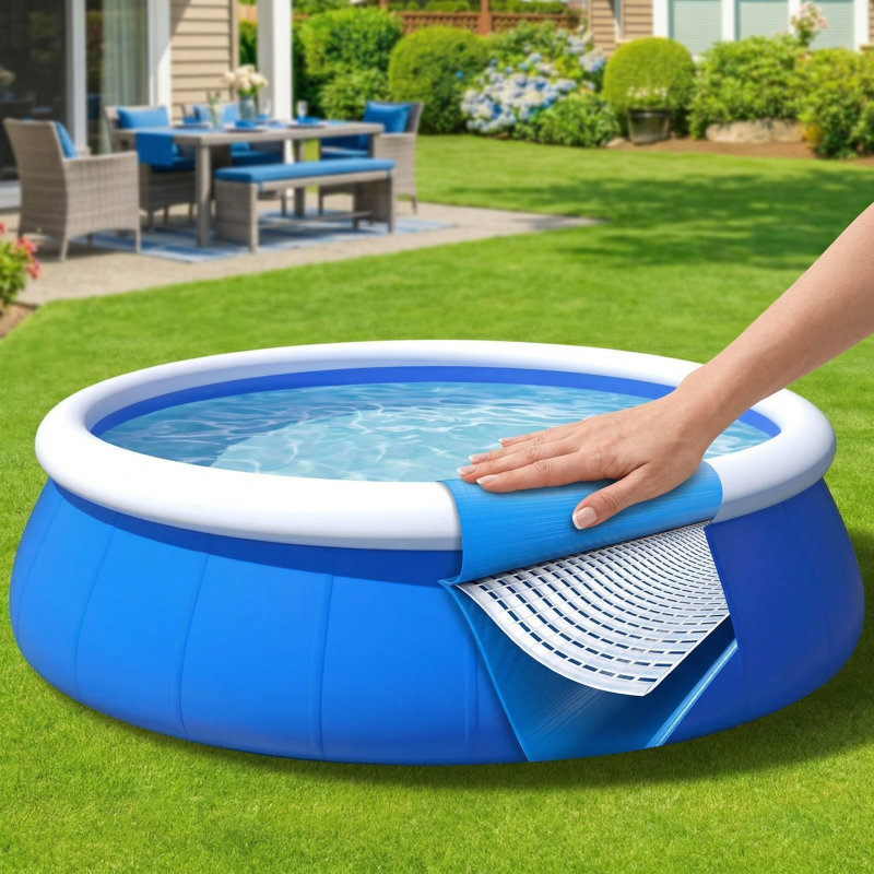 Très grande piscine gonflable 12 pi x 30 po Scendor, piscine gonflable de taille familiale pour 7 à 9 personnes avec PVC à 3 couches