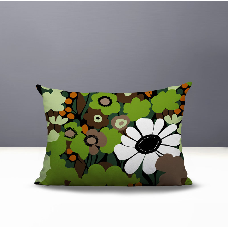 Coussin Maya, Rectangle H 14 po x l 20 po, Chartreuse