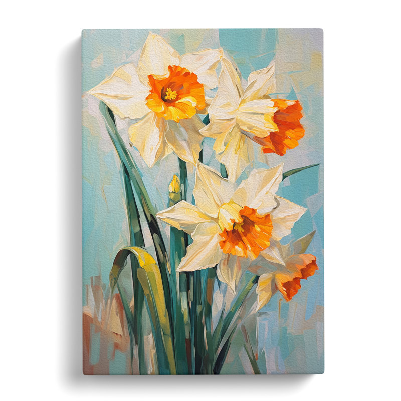 Daffodil Flower Expressionism - Print, 50cm H x 35cm W x 3cm D